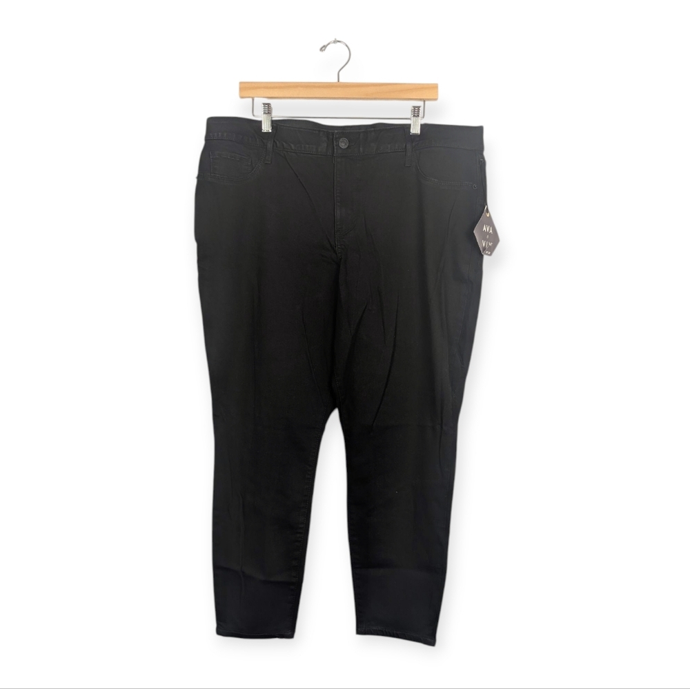 NWT Ava & Viv Black Ankle Stretch Jeggings Size 20W